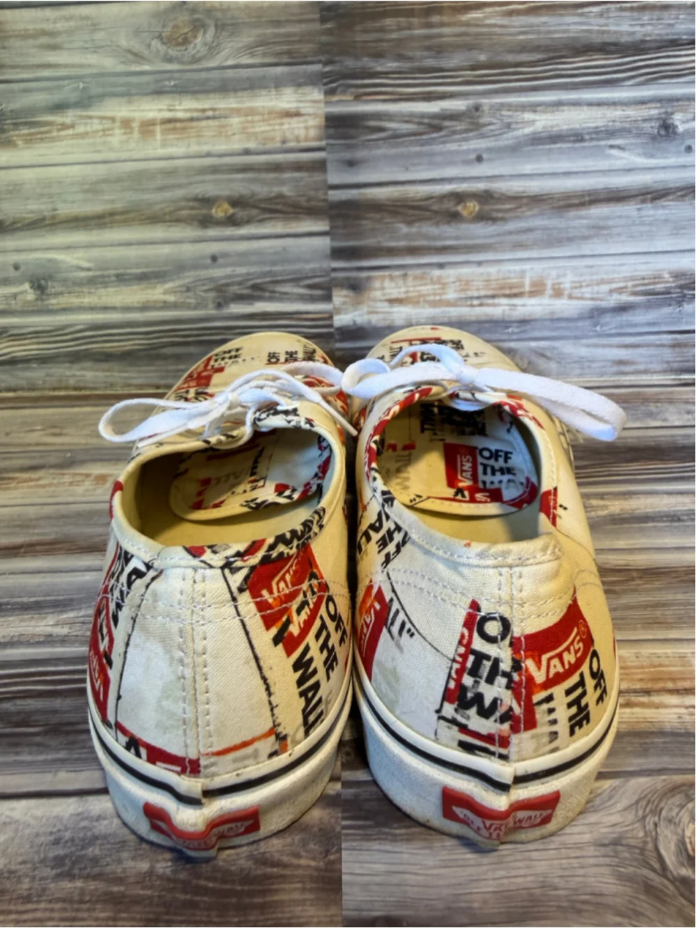 VANS AUTHENTIC PACKING TAPE CREAM WHITE SKATEBOARD SNEAKERS MENS SIZE 10
